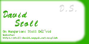 david stoll business card